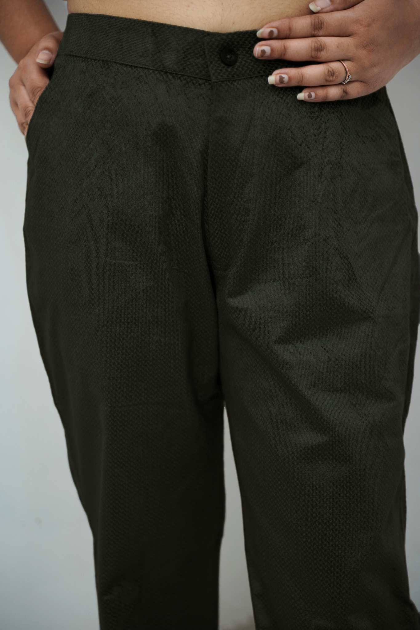 Brownish Green Corduroy Pant