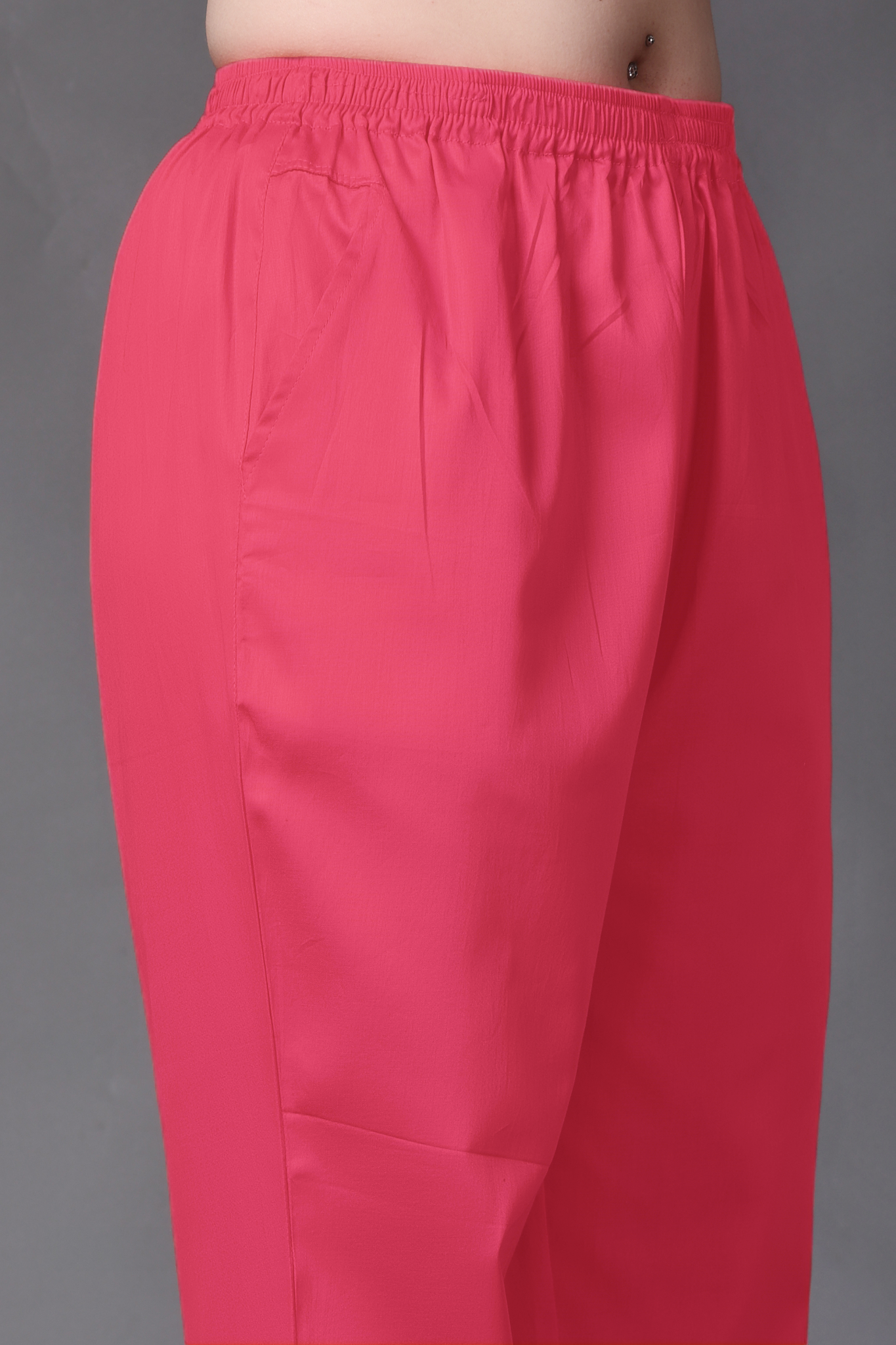 Rose Cotton Metallic Pant Palazzo