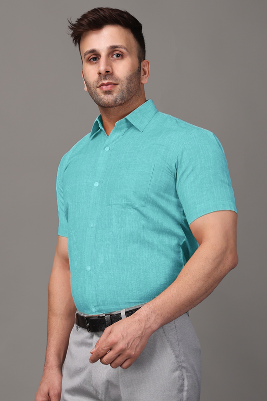 Sky Blue Cotton Shirt