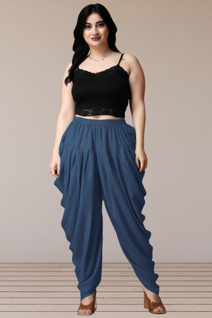 Teal Belted Dhoti Salwar