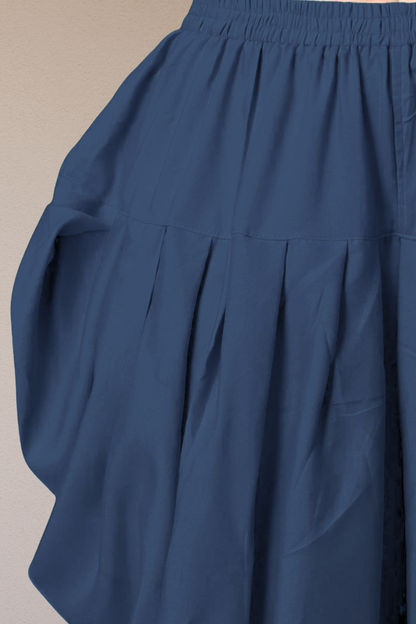 Teal Belted Dhoti Salwar