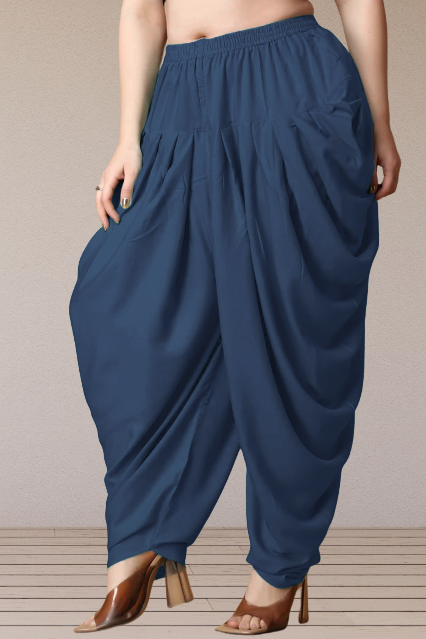 Teal Belted Dhoti Salwar