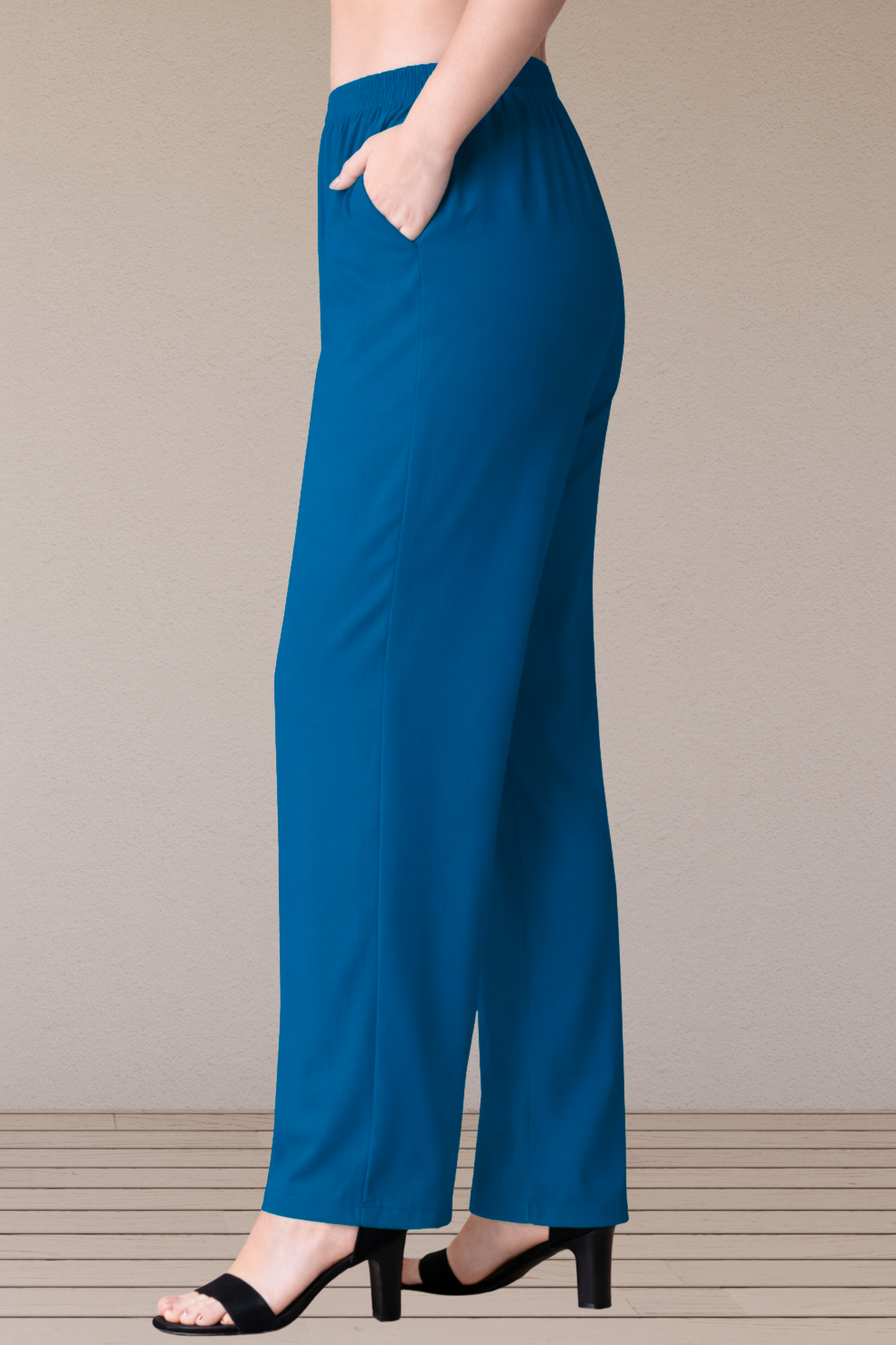 Teal Blue Rayon Kurti Pant