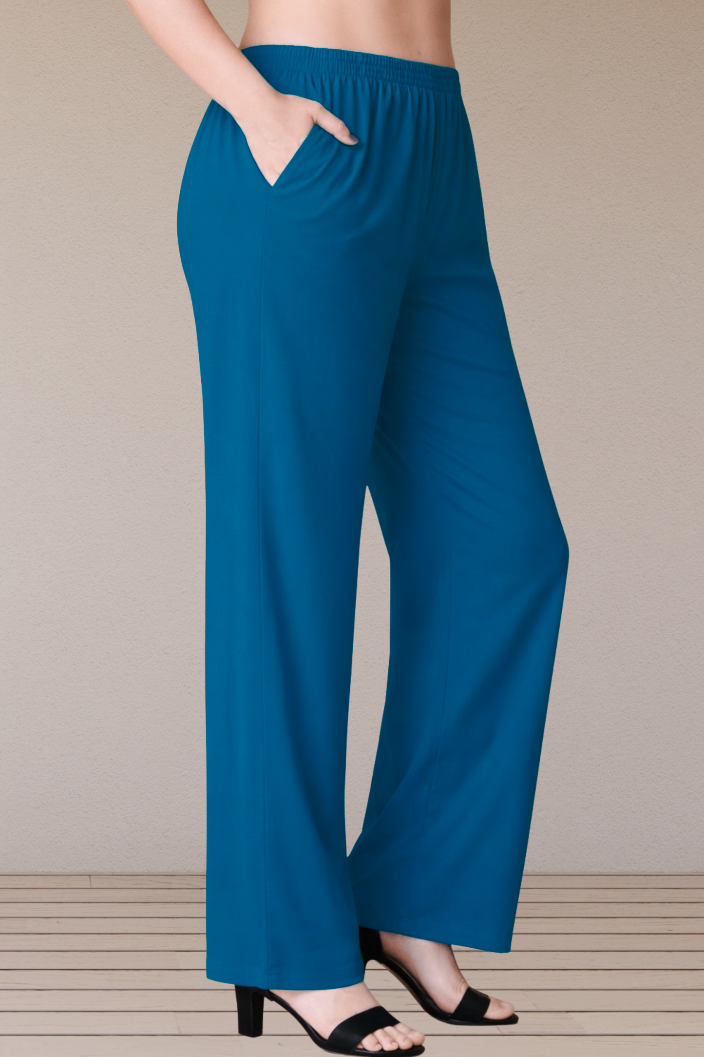Teal Blue Rayon Kurti Pant