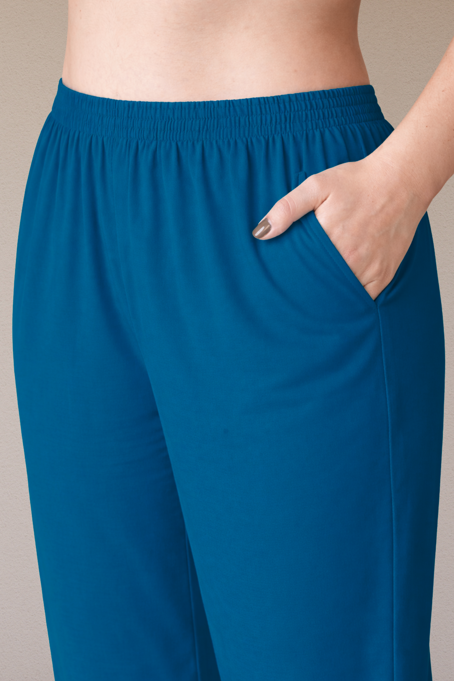 Teal Blue Rayon Kurti Pant