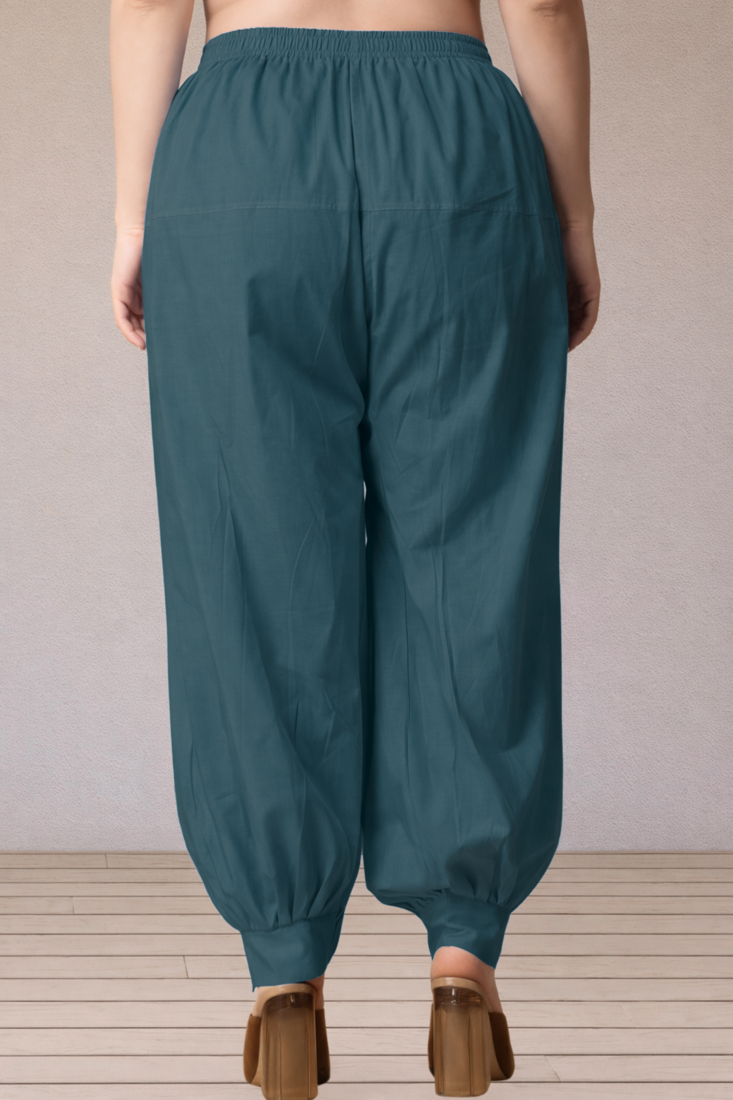Teal Cotton Afghani Salwar