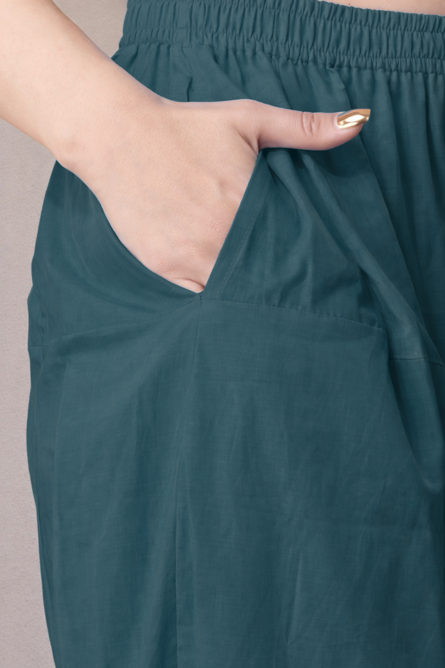 Teal Cotton Afghani Salwar