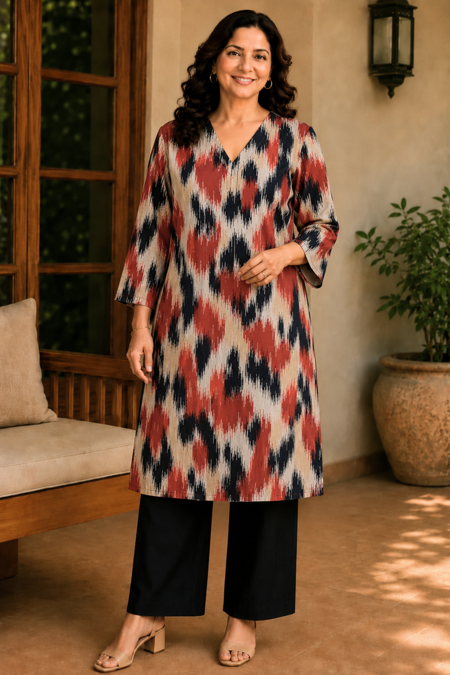 Terracotta Trails Cotton Kurta