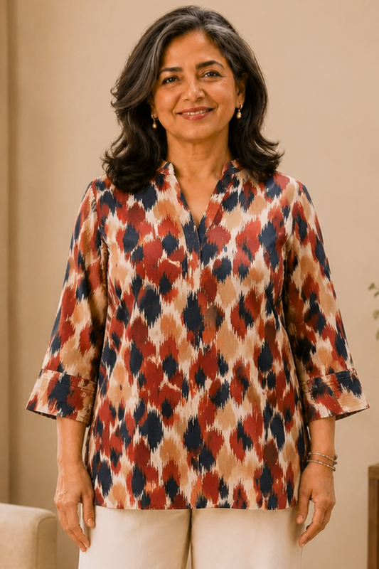 Terracotta Trails Cotton Short Kurta