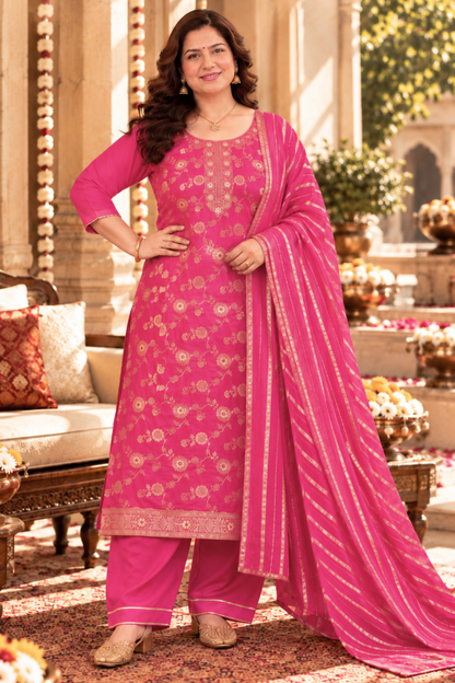 Tickle Me Pink Silk Suit Set