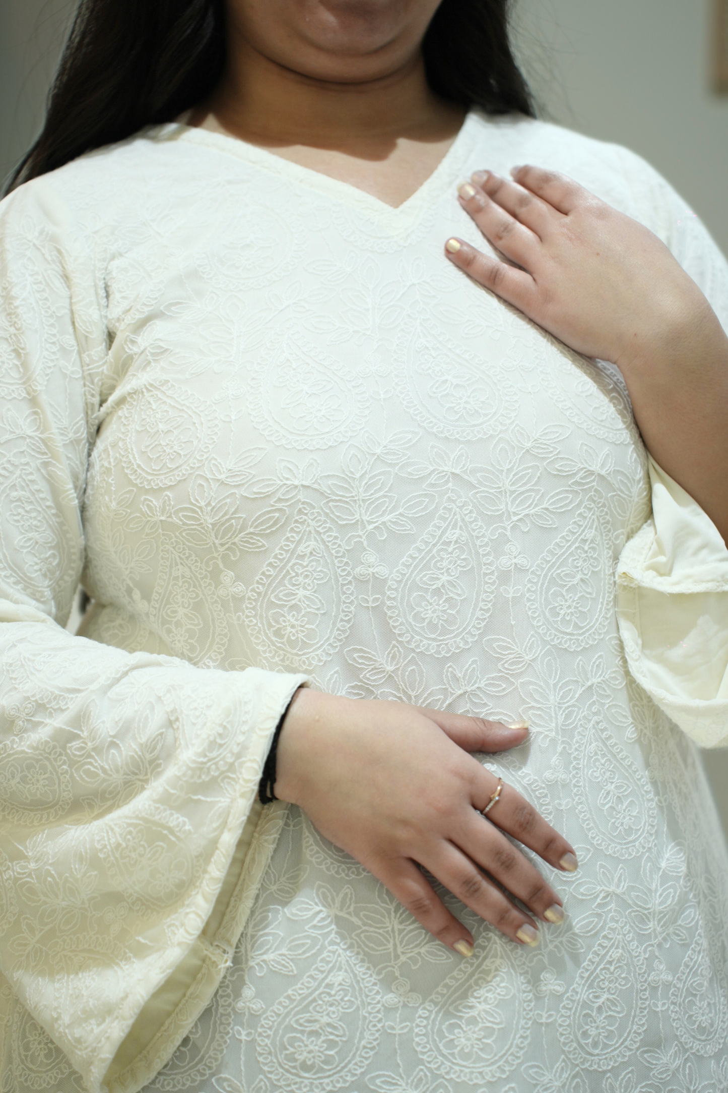 Timeless Ivory Everyday Schiffli Top