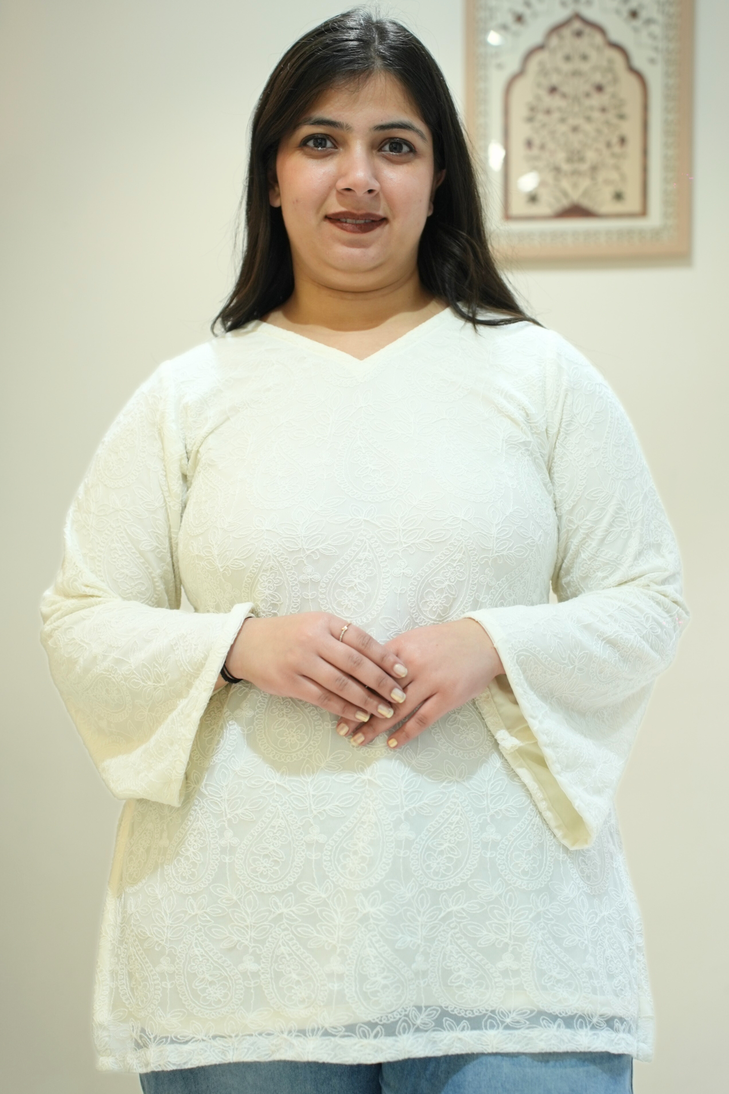 Timeless Ivory Everyday Schiffli Top