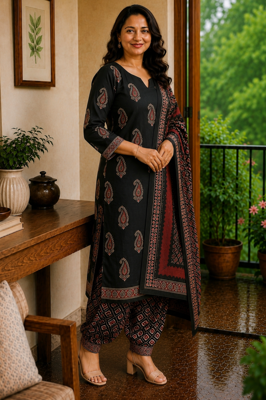 Blackwood Printed Cotton Kurta Set