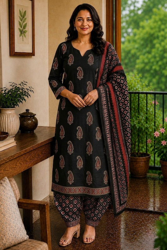 Blackwood Printed Cotton Kurta Set
