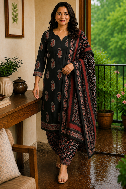 Blackwood Printed Cotton Kurta Set