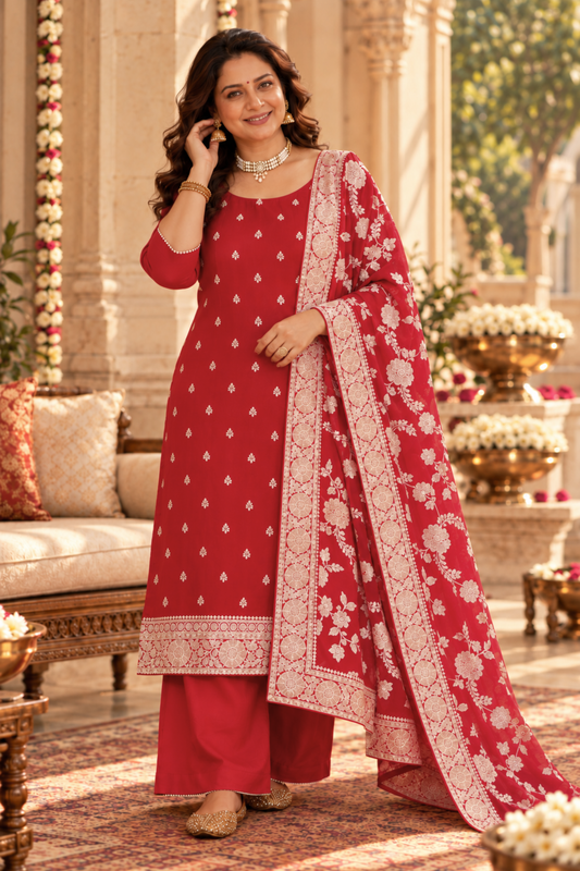 Timeless Bloom Crepe Suit Set