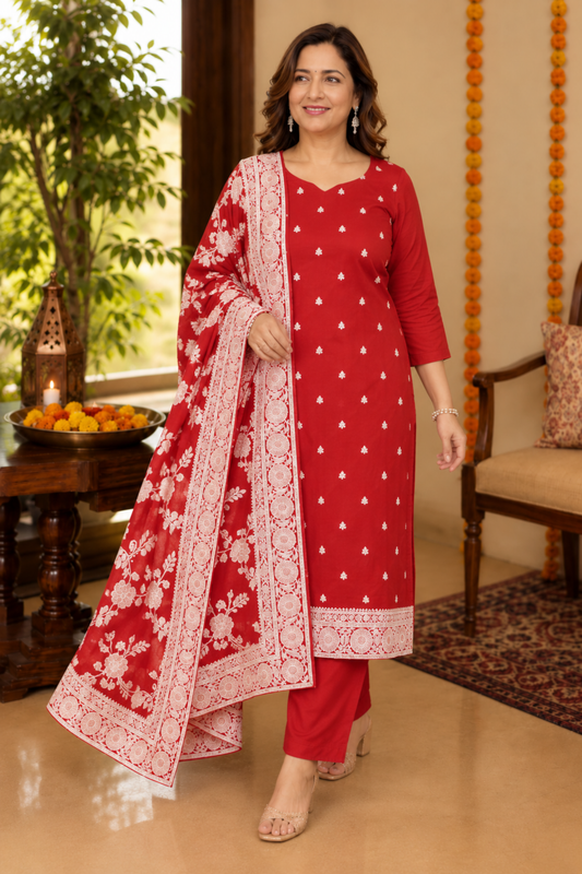 Timeless Bloom Crepe Suit Set