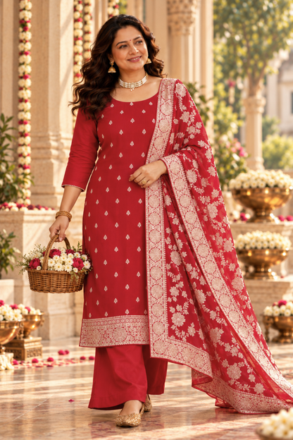 Timeless Bloom Crepe Suit Set