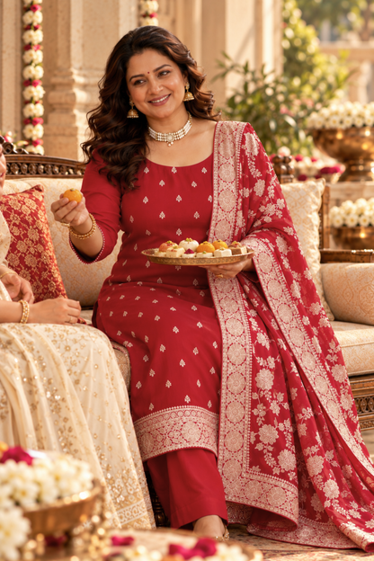 Timeless Bloom Crepe Suit Set