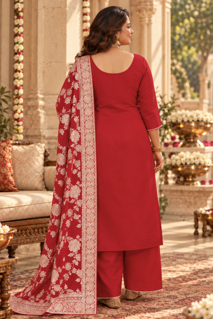 Timeless Bloom Crepe Suit Set