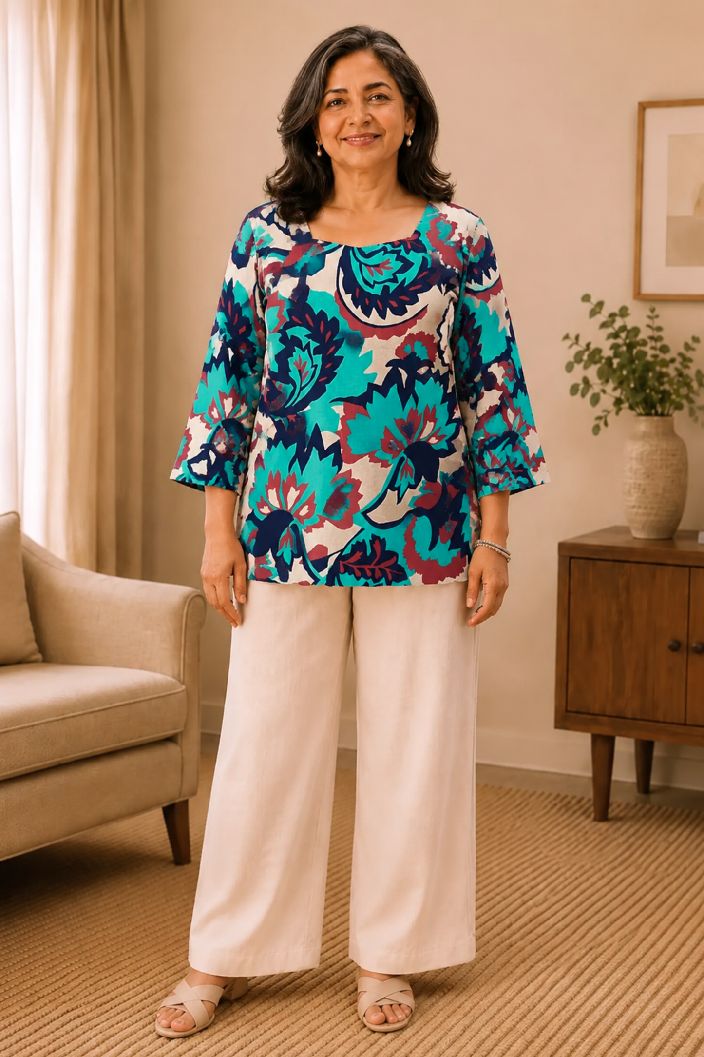 Tropical Muse Cotton Short Kurta