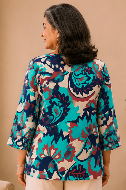 Tropical Muse Cotton Short Kurta