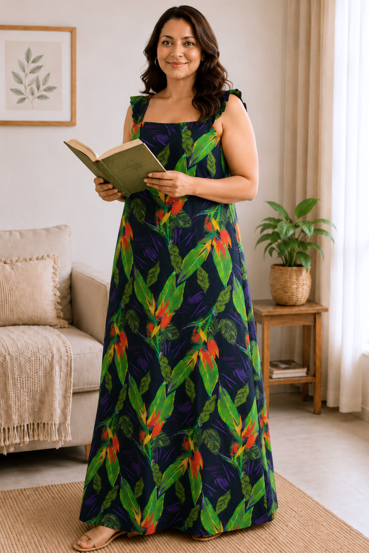 Rainforest Muse Rayon Lounge Dress