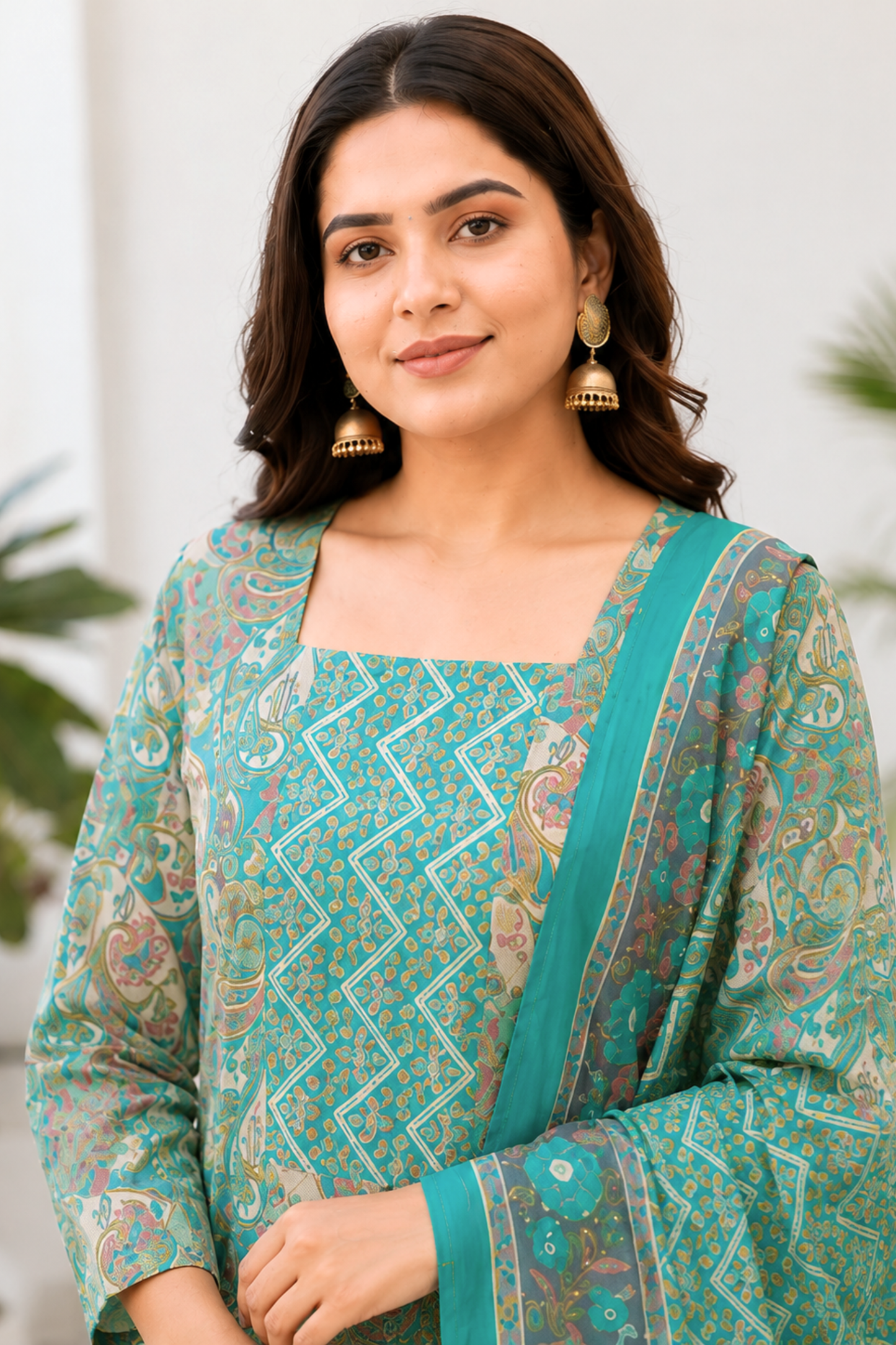 Jade Anaara Printed Cotton Suit