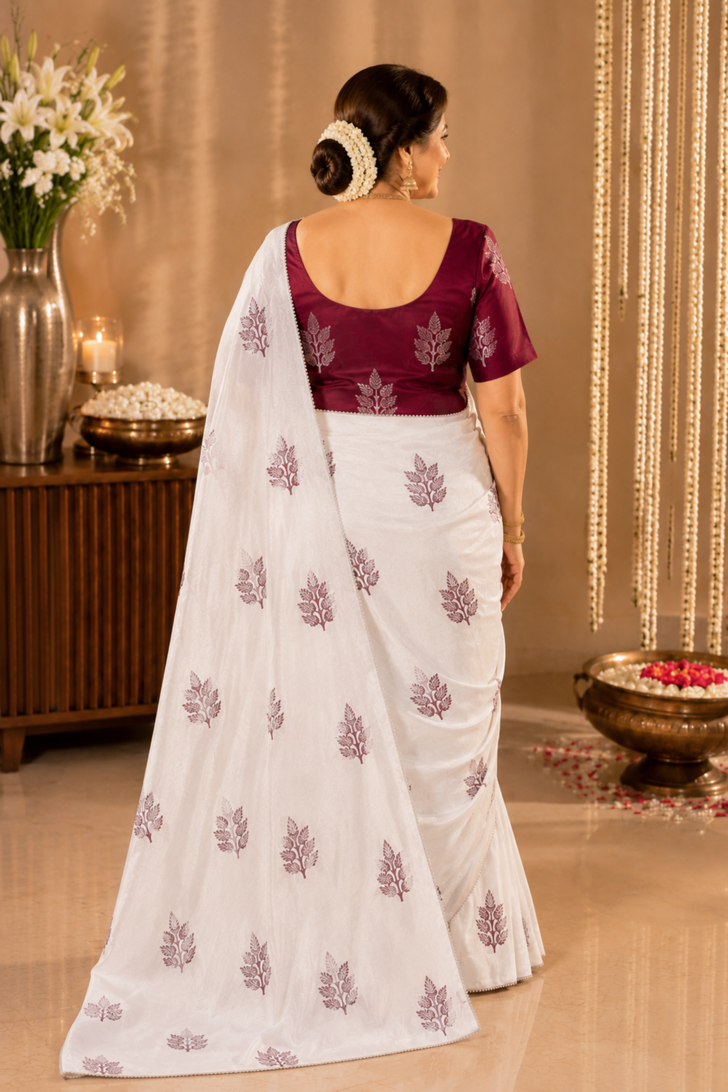 Tussar Silk Maroon Blouse