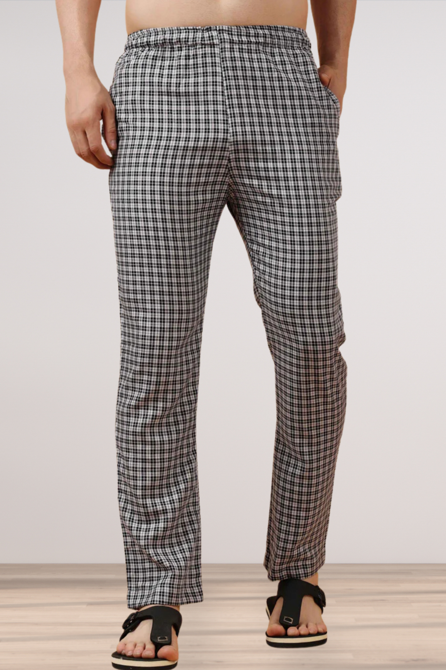 Twilight Black Checked Cotton Pajama