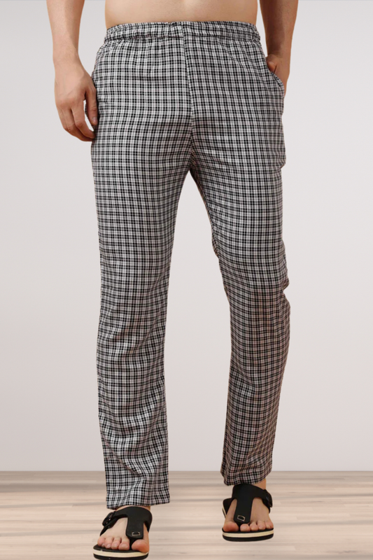 Twilight Black Checked Cotton Pajama