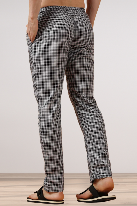 Twilight Black Checked Cotton Pajama