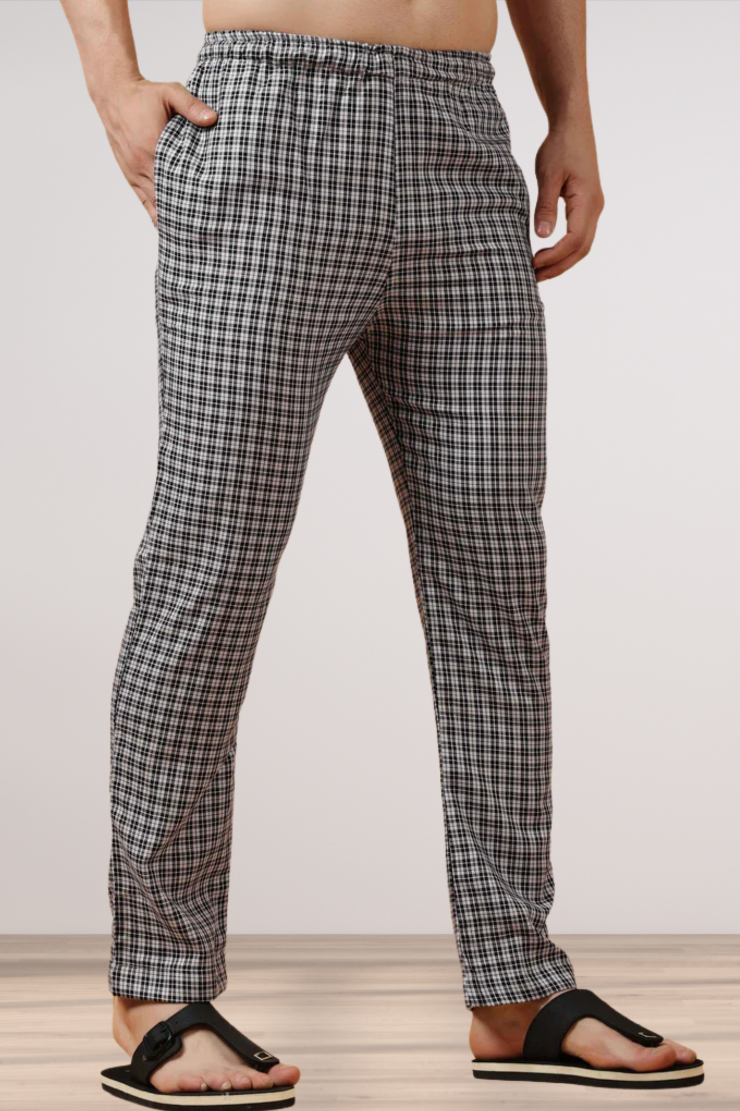 Twilight Black Checked Cotton Pajama
