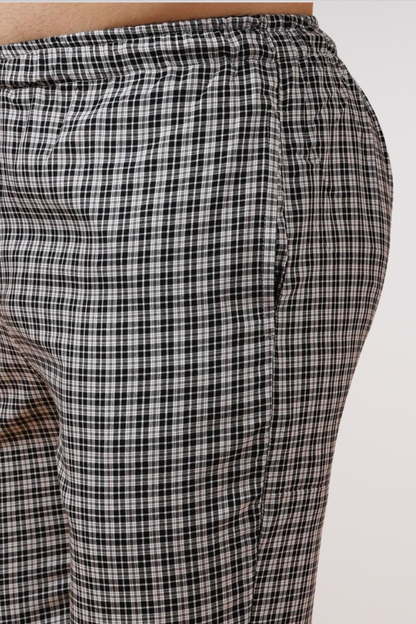 Twilight Black Checked Cotton Pajama