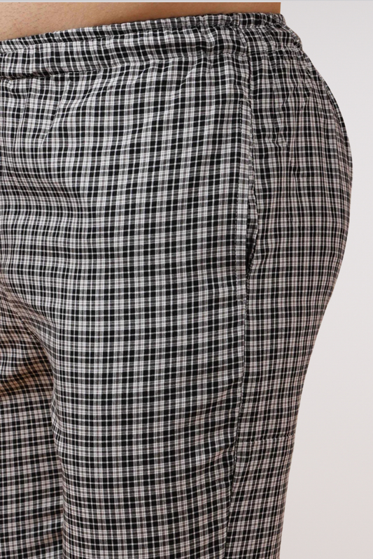 Twilight Black Checked Cotton Pajama