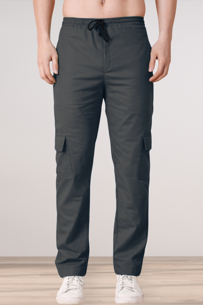 Twilight Grey Cotton Cargo - 4 Pocket