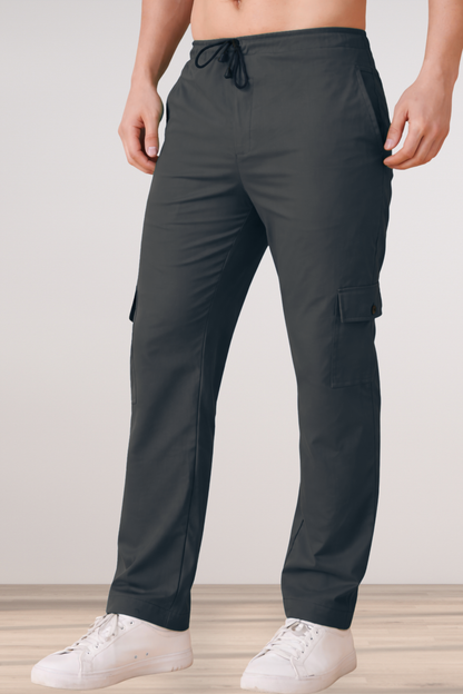 Twilight Grey Cotton Cargo - 4 Pocket