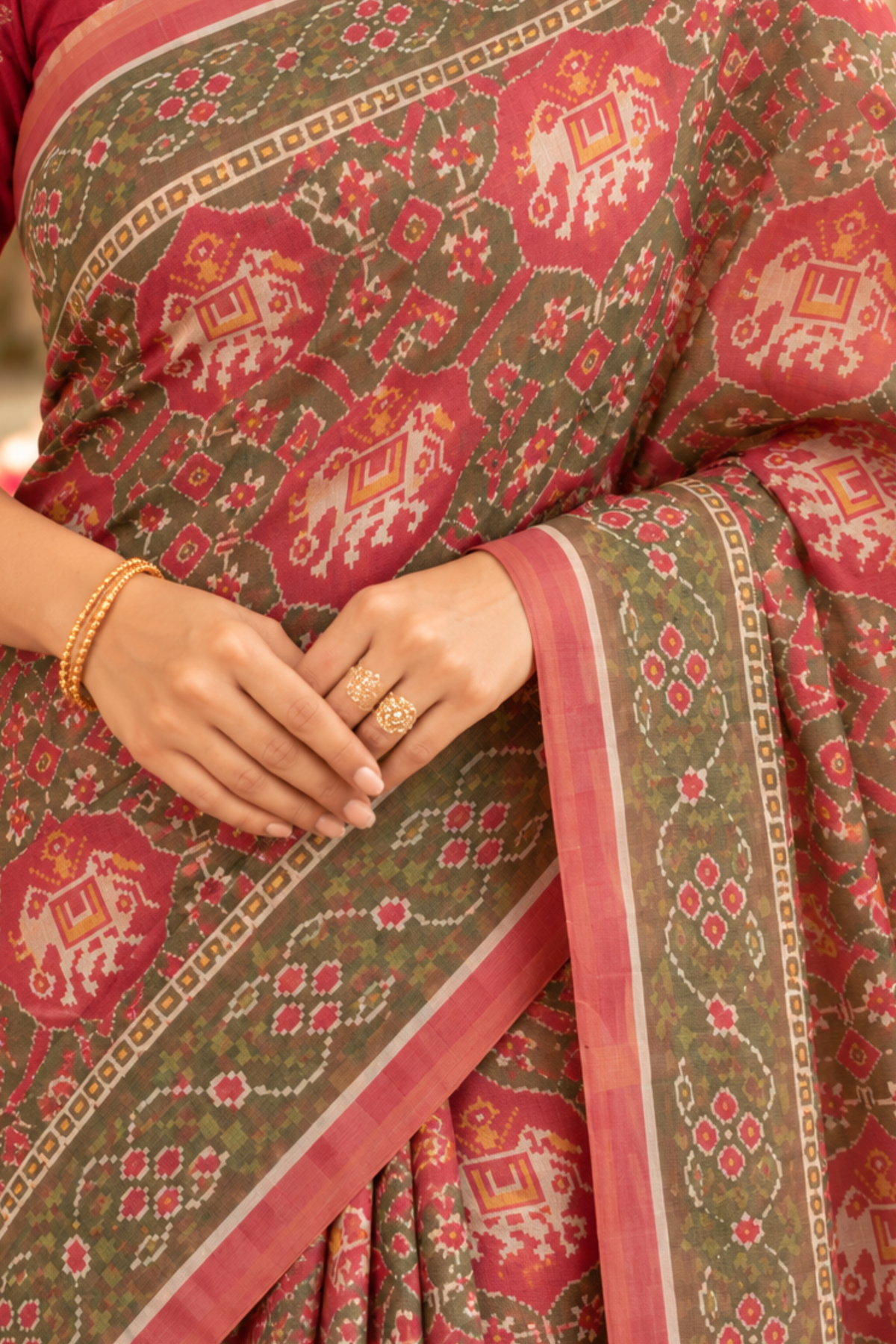 Vamika Printed Saree With 1.5 Mtr Blouse