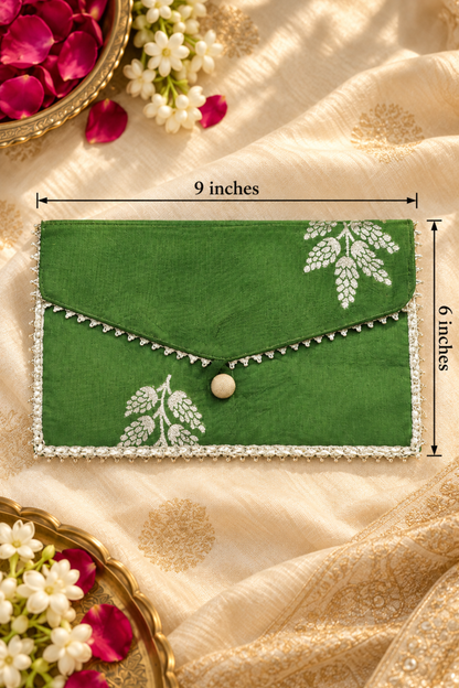 Vanya Green Handcrafted Shagun Envelope