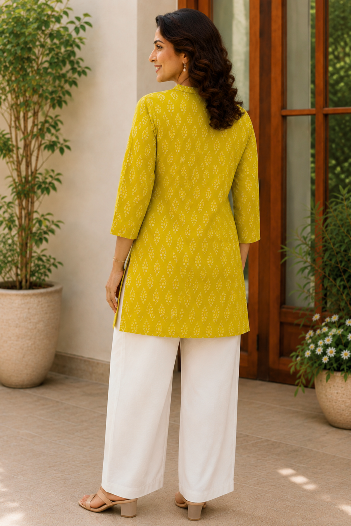 Vanya Vine Cotton Short Kurta