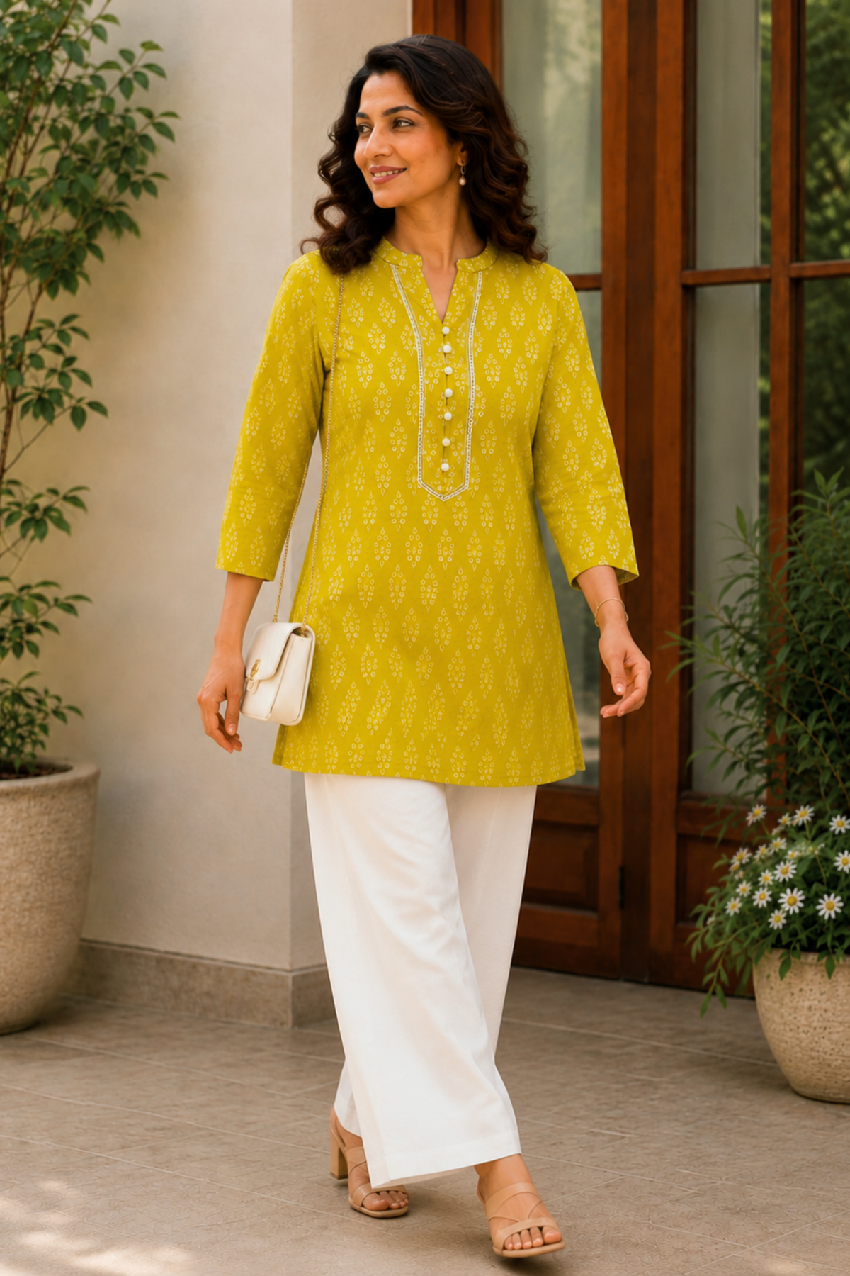 Vanya Vine Cotton Short Kurta