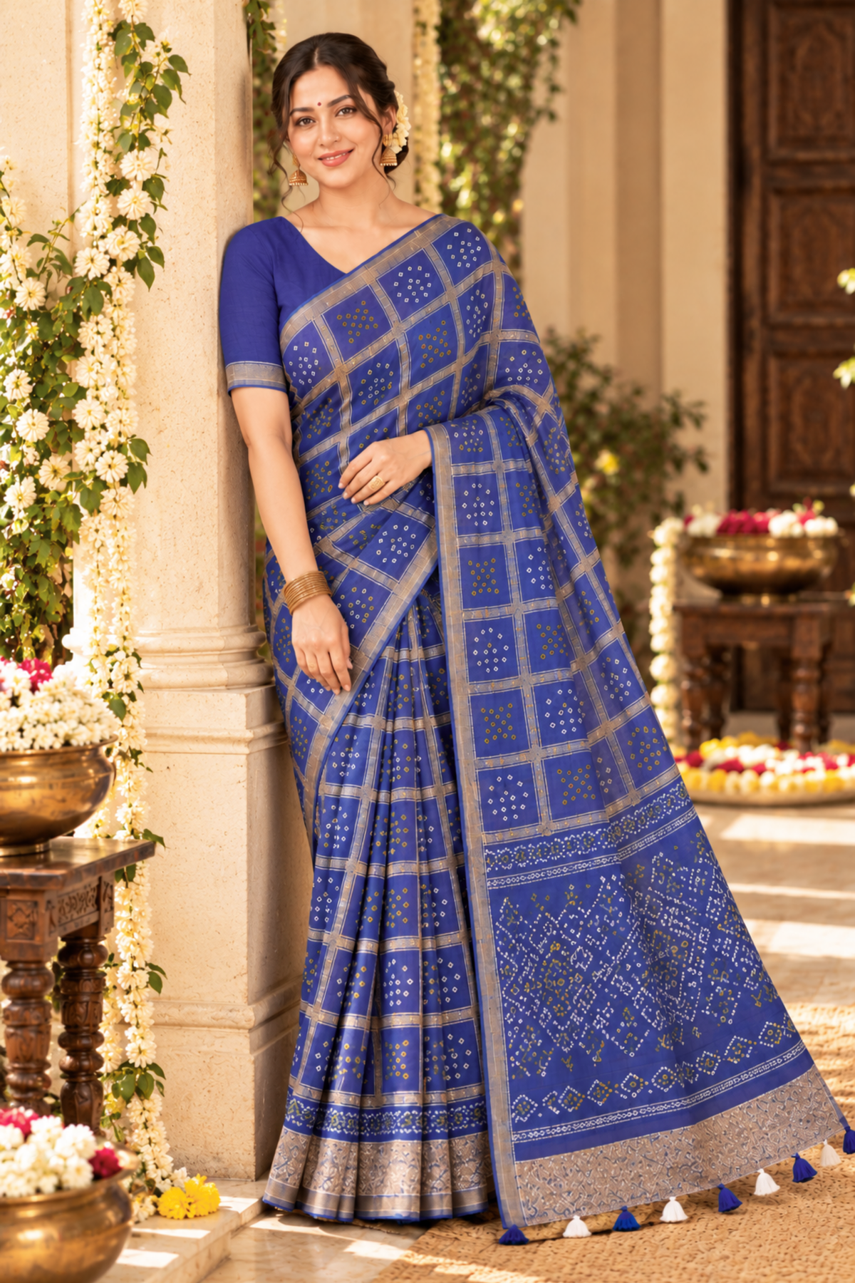 Neelima Printed Saree With 1.5 Mtr Blouse Piece