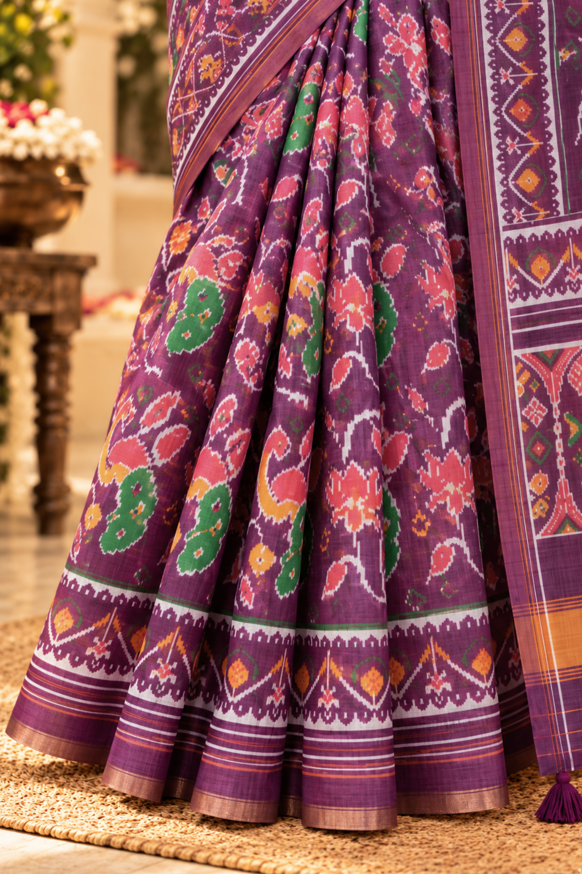 Vasudha Printed Saree With 1.5 Mtr Blouse Piece