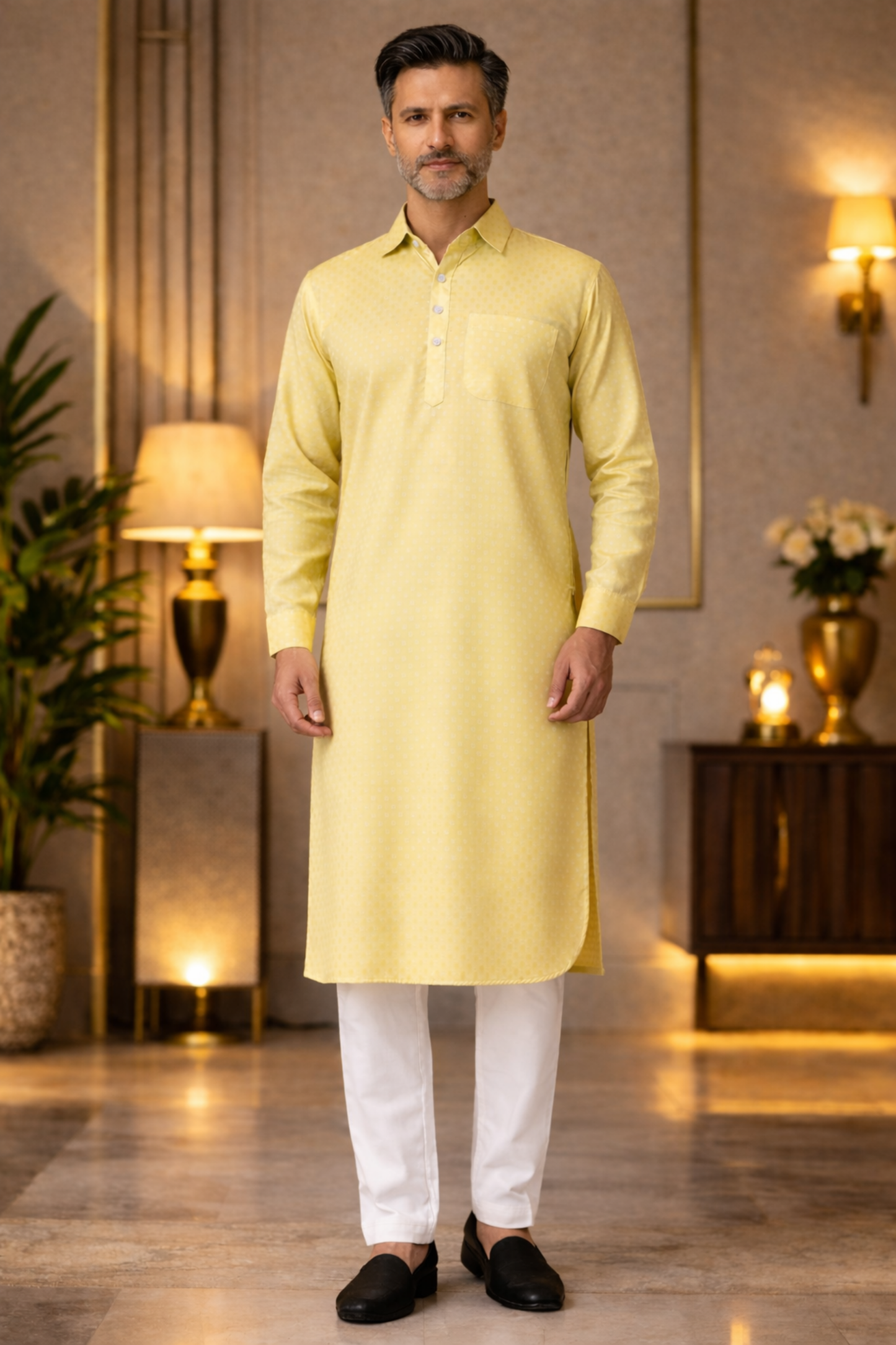 Vibrant Citrus Kurta Pajama Set