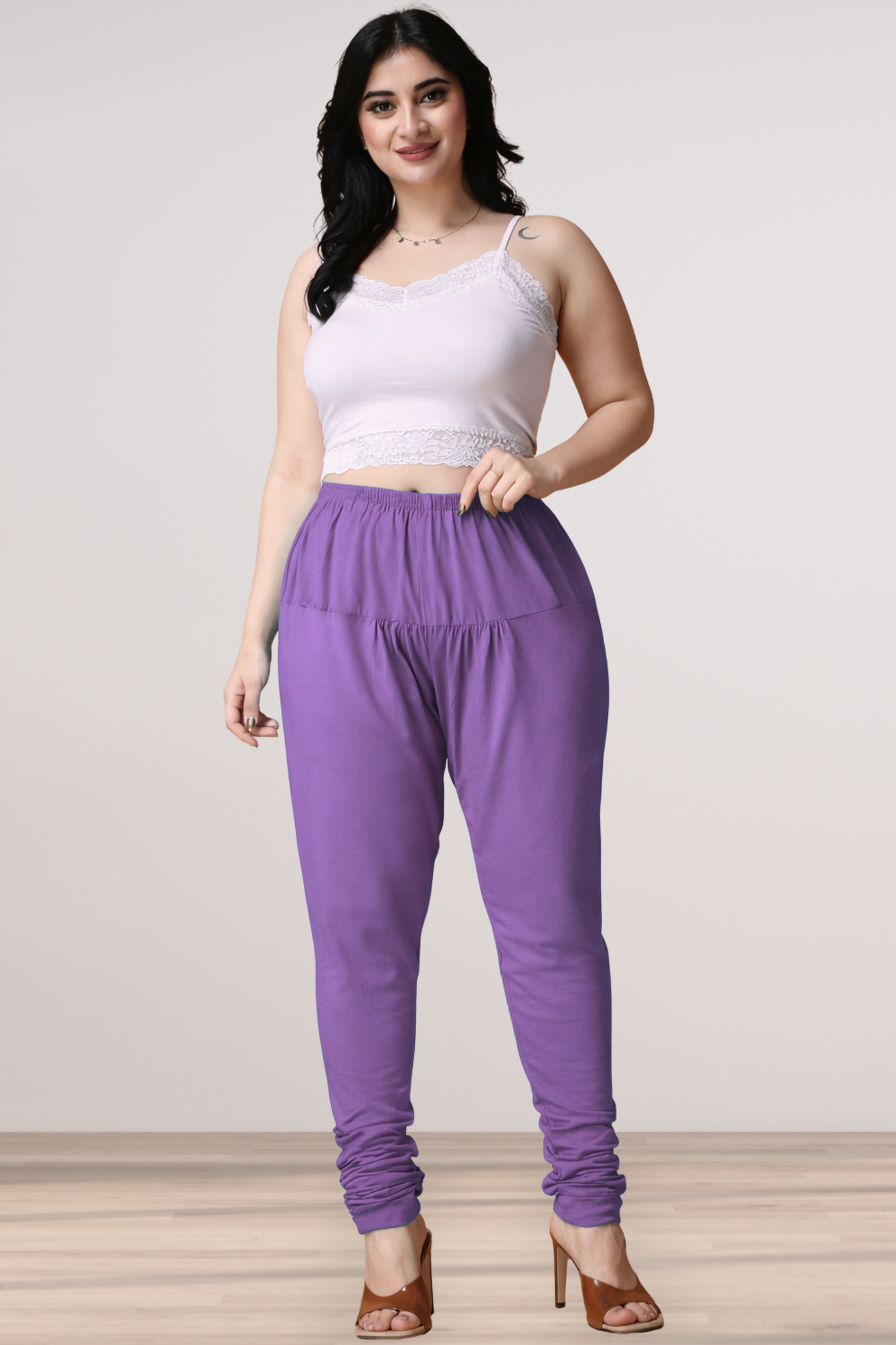 Violet Cotton Churidar Pants