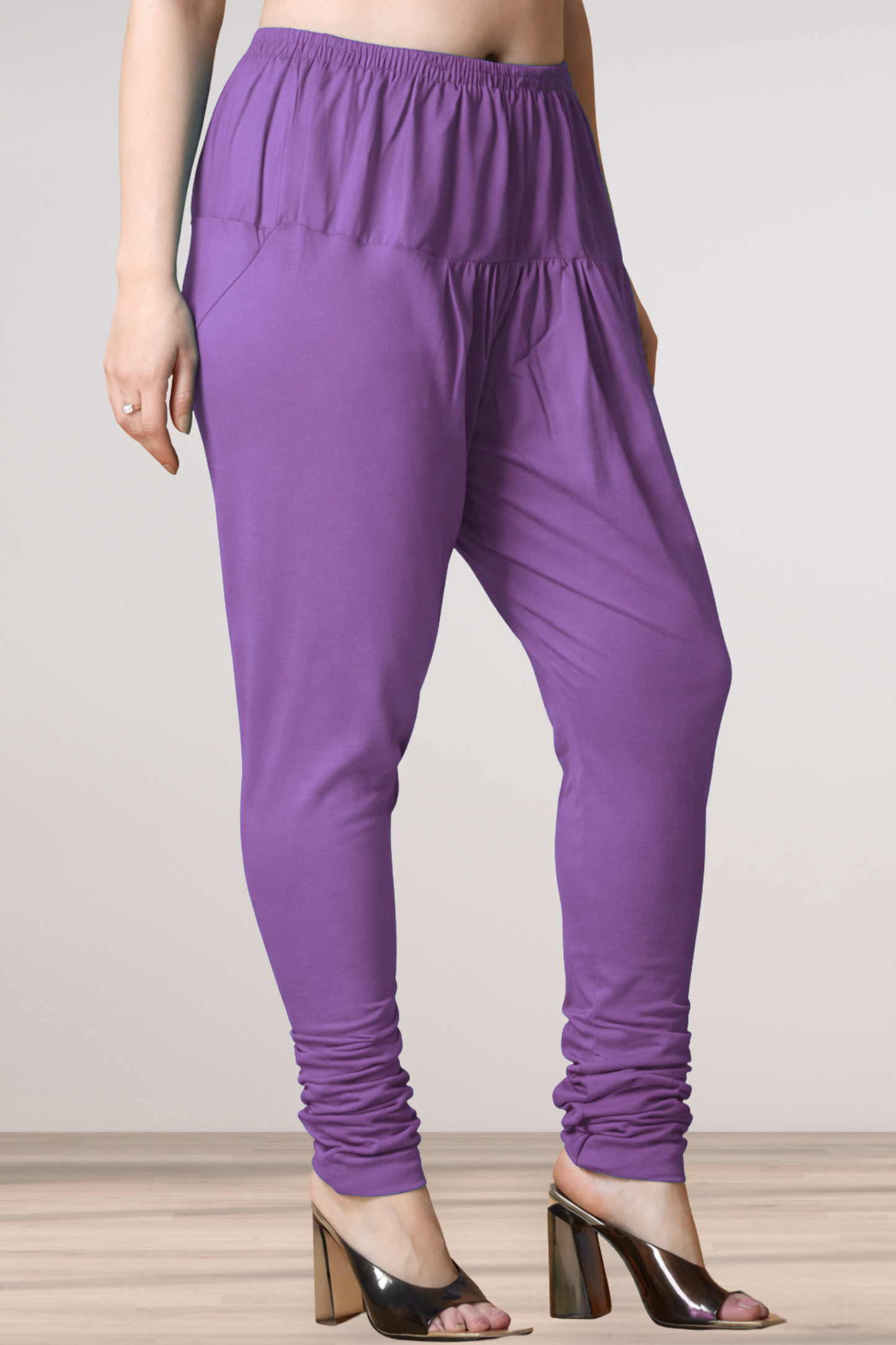 Violet Cotton Churidar Pants