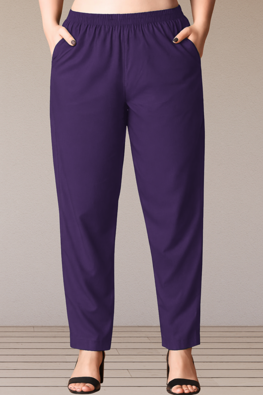 Violet Cotton Kurti Pant