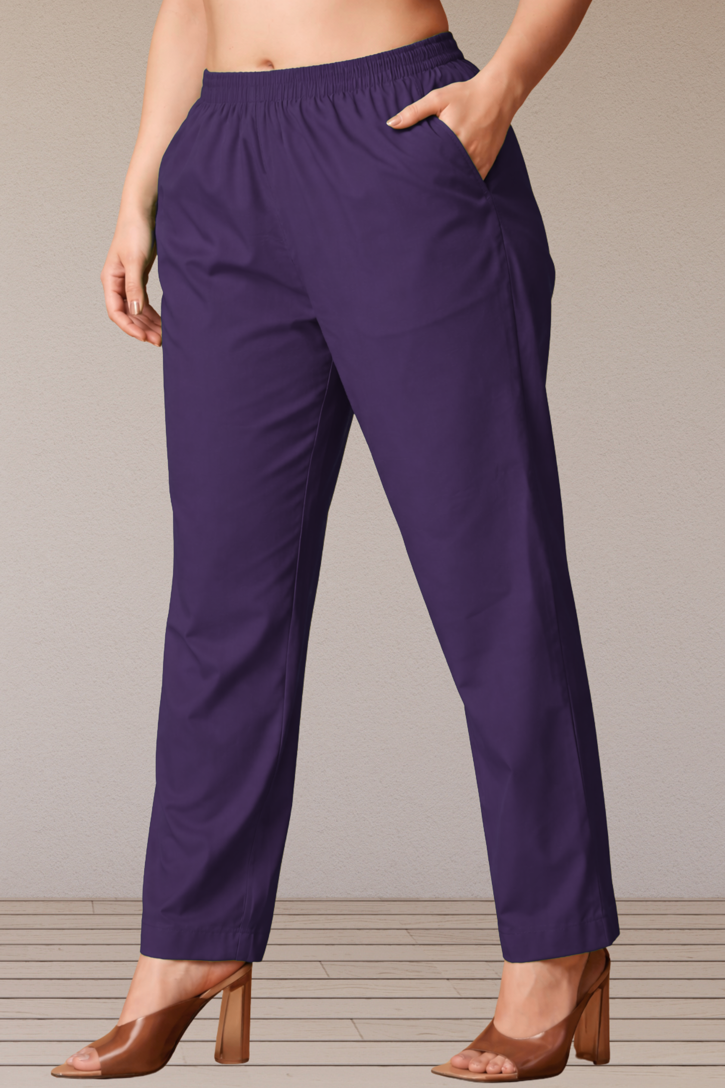 Violet Cotton Kurti Pant
