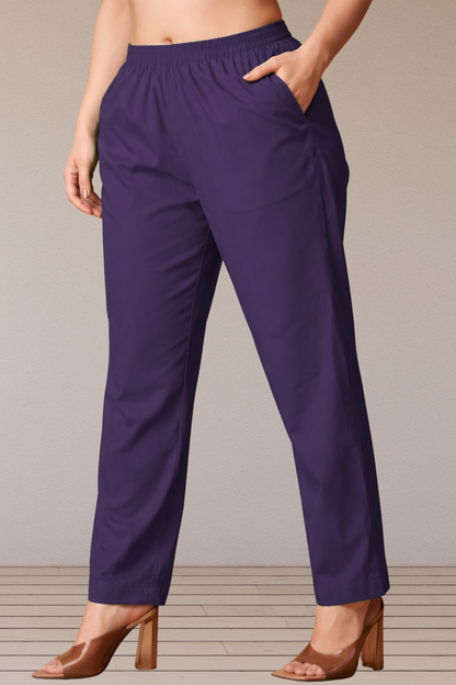 Violet Cotton Kurti Pant