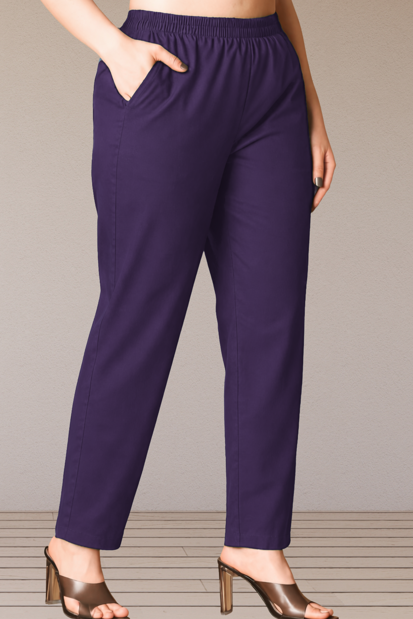 Violet Cotton Kurti Pant
